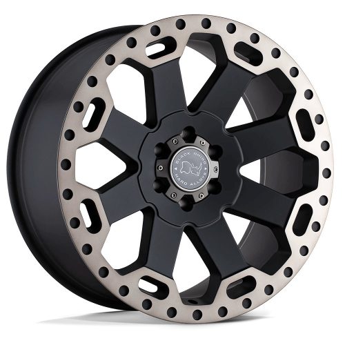 Jantă din aluminiu 17x9 ET-12 5x127 Matte Black W/ Machined Dark Tint Warlord Black Rhino