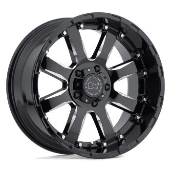  Jantă din aluminiu 22x10 ET-12 6x139.7 Gloss Black W/ Milled Spokes Sierra Black Rhino