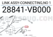 Braț de conectare pentru ștergătorul de parbriz pentru Nissan Patrol Y61 2000<