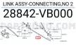 Braț de conectare pentru ștergătorul de parbriz pentru Nissan Patrol Y61 2000<