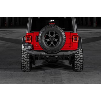   Bara spate RIVAL4x4 din aluminiu cu suport pentru carlig de remorcare "Stubby" pentru Jeep Wrangler JL 2017->