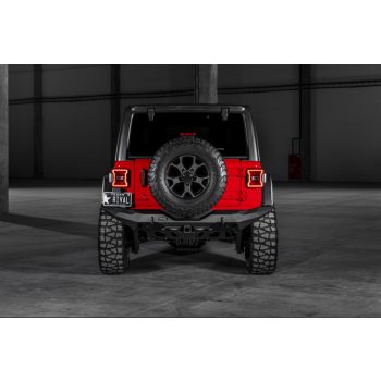   Bara spate RIVAL4x4 din aluminiu cu suport pentru carlig de remorcare pentru Jeep Wrangler JL 2017->