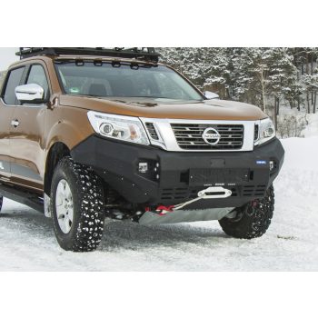   Bară de protecție față RIVAL4x4 din aluminiu cu suport pentru troliu pentru Nissan Navara D23 NP300 2015->