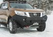 Bară de protecție față RIVAL4x4 din aluminiu cu suport pentru troliu și LED-uri pentru Nissan Navara D23 NP300 2015->