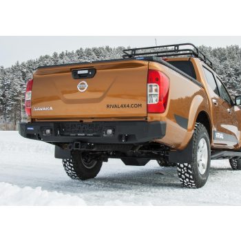   Bară de protecție spate RIVAL4x4 din aluminiu cu suport pentru cârlig de remorcare și LED-uri pentru Nissan Navara D23/NP300 2015->