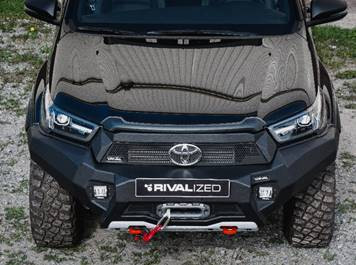 RIVAL4x4 bara de protecție față din aluminiu cu suport pentru troliu pentru Toyota Hilux Rocco/Invincible 2021->