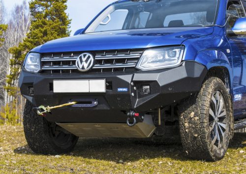 RIVAL4x4 bara de protecție față din aluminiu cu suport pentru troliu și LED-uri pentru Volkswagen Amarok 2010-2016; 2016->