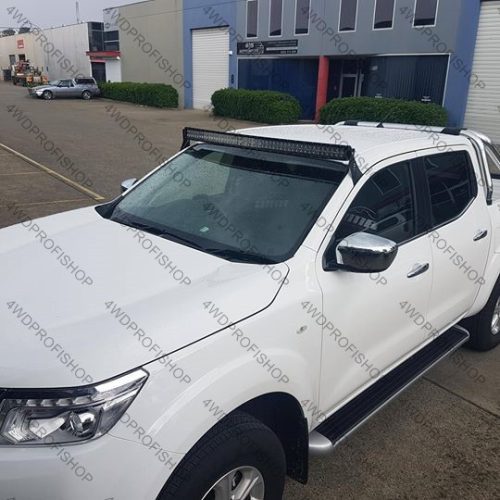 Bullseye Courved 50" LED LIGHT BAR windscreen mount Nissan Navara 2015->