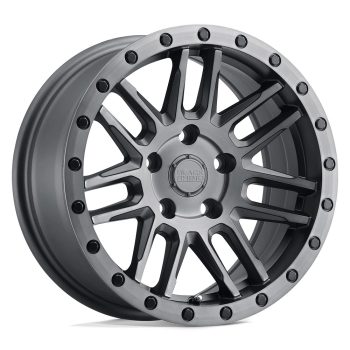   Jantă din aluminiu 17x8 ET30 5x120 Matte Brushed Gunmetal W/ Black Bolts Arches Black Rhino