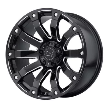   Jantă din aluminiu 17x9 ET-12 5x127 Gloss Black Milled Selkirk Black Rhino