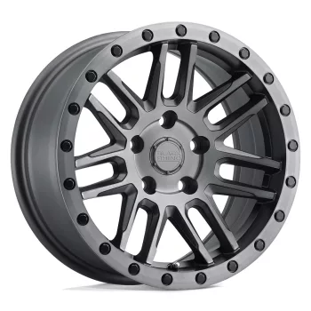   Jantă din aluminiu 18x8 ET30 5x127 Matte Brushed Gunmetal W/ Black Bolts Arches Black Rhino
