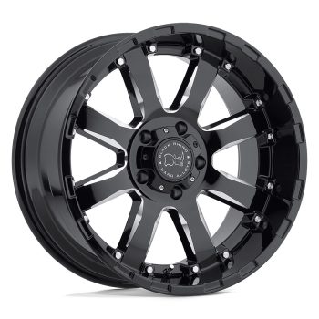   Jantă din aluminiu 18x9 ET12 6x139,7 Gloss Black W/ Milled Spokes Sierra Black Rhino