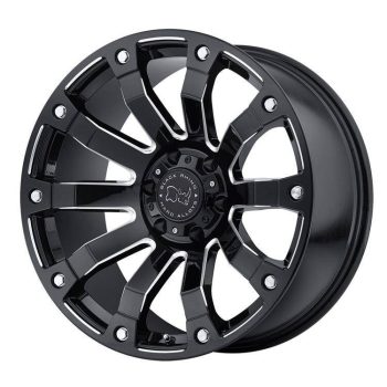   Jantă din aluminiu 20x9 ET12 6x139,7 Gloss Black Milled Selkirk Black Rhino
