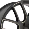   Jantă din aluminiu 22x9.5 ET20 5x139.7 Matte Black/Dark Tint Milled Kunene Black Rhino