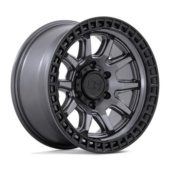   Jantă din aluminiu 17x8.5 ET34 5x127 Matte Gunmetal W/ Matte Black LIP Calico Black Rhino