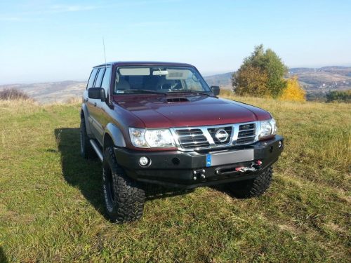 F4x4 bară față oțel cu suport troliu Nissan Patrol Y61