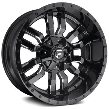   Alumínium felni 18x8 ET35 5x114.3/5x120 D596 Sledge Matte Black/Gloss Black Lip Fuel