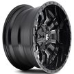 Alumínium felni 18x8 ET35 5x114.3/5x120 D596 Sledge Matte Black/Gloss Black Lip Fuel