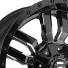   Alumínium felni 18x8 ET35 5x114.3/5x120 D596 Sledge Matte Black/Gloss Black Lip Fuel