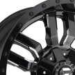 Alumínium felni 18x8 ET35 5x114.3/5x120 D596 Sledge Matte Black/Gloss Black Lip Fuel