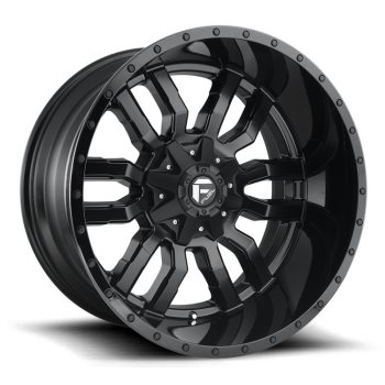   Alumínium felni 18x9 ET19 6x135/6x139,7 D596 Sledge Matte Black Gloss Black LIP Fuel