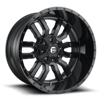   Alumínium felni 22x10 ET-18 6x135/6x139,7 D596 Sledge Matte Black Gloss Black LIP Fuel