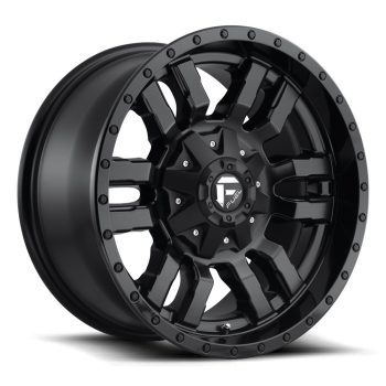   Alloy Wheel 22x9.5 ET19 6x135/6x139.7 D596 Sledge Matte Black Gloss Black LIP Fuel