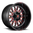 Alumínium felni 22x10 ET-19 6x135/6x139,7 D612 Stroke Gloss Black/Red Tinted Clear Fuel