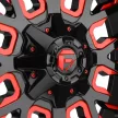Alumínium felni 22x10 ET-19 6x135/6x139,7 D612 Stroke Gloss Black/Red Tinted Clear Fuel