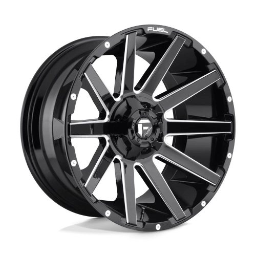 Alumínium felni 18x9 ET-12 5x114.3/5x127 D615 Contra Gloss Black Milled Fuel