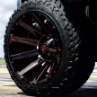 Alumínium felni 20x10 ET-18 5x139.7/5x150 D643 Contra Gloss Black/Red Tinted Clear Fuel
