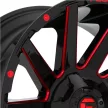 Alumínium felni 20x9 ET20 5x139.7/5x150 D643 Contra Gloss Black/Red Tinted Clear Fuel