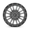   Alloy Wheel 22x10 ET-18 8x180 D680 Rebel Matte GUN Metal Black Bead Ring Fuel