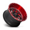 Alumínium felni 20x10 ET-18 5x114.3/5x127 D691 Triton Candy RED Milled Fuel