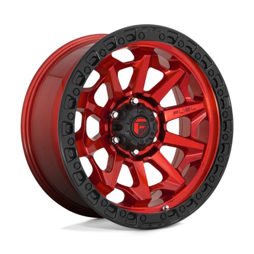 Alloy Wheel 18x9 ET1 6x135 D695 Covert Candy RED Black Bead Ring Fuel