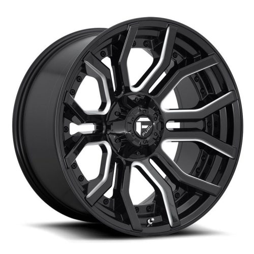 Alumínium felni 20x9 ET1 6x135/6x139,7 D711 Rage Gloss Black Milled Fuel