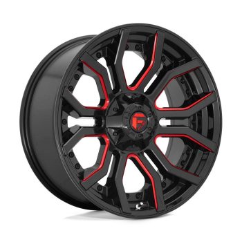   Alumínium felni 20x9 ET1 6x135/6x139,7 D712 Rage Gloss Black RED Tinted Clear Fuel