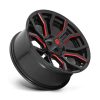   Alumínium felni 20x9 ET1 6x135/6x139,7 D712 Rage Gloss Black RED Tinted Clear Fuel