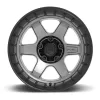   Alumínium felni 17x9 ET1 5x127 D752 Block Matte Gunmetal W/ Black Ring Fuel