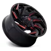   Alumínium felni 20x9 ET1 5x114.3/5x127 D755 Reaction Gloss Black Milled W/ RED Tint Fuel