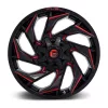   Alumínium felni 20x9 ET1 5x114.3/5x127 D755 Reaction Gloss Black Milled W/ RED Tint Fuel