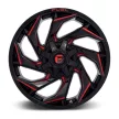 Alumínium felni 20x9 ET1 5x114.3/5x127 D755 Reaction Gloss Black Milled W/ RED Tint Fuel