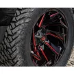 Alumínium felni 20x9 ET20 5x114.3/5x127 D755 Reaction Gloss Black/Red Tint Fuel