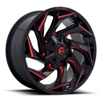   Alumínium felni 20x9 ET20 6x135/6x139,7 D755 Reaction Gloss Black Milled W/ RED Tint Fuel