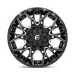 Alumínium felni 20x9 ET1 6x135/6x139,7 D769 Twitch Glossy Black Milled Fuel