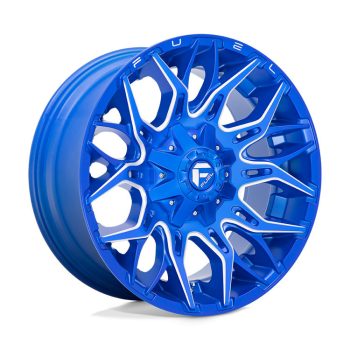   Alloy Wheel 22x10 ET-18 6x135/6x139.7 D770 Twitch Anodized Blue Milled Fuel