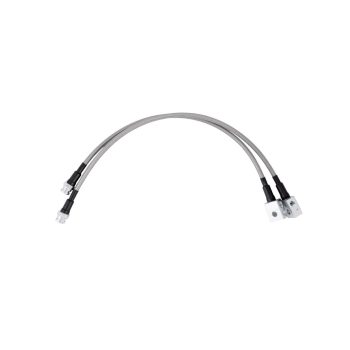   Set flexibil de 2 țevi de frână îmbrăcate în oțel teflonat pentru șasiu și ax pentru Nissan Patrol Y60 fără ABS +10cm