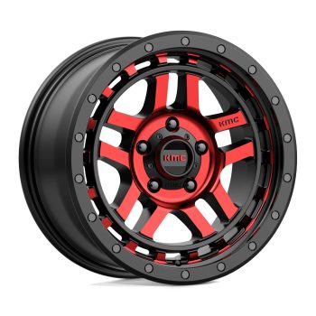   Alumínium felni 17x8.5 ET18 5x127 KM540 Recon Gloss Black Machined W/ RED Tint KMC