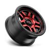   Alumínium felni 17x8.5 ET18 5x127 KM540 Recon Gloss Black Machined W/ RED Tint KMC