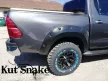 Evazări din plastic Kut Snake pentru Toyota Hilux Rocco 2019+ 75 mm